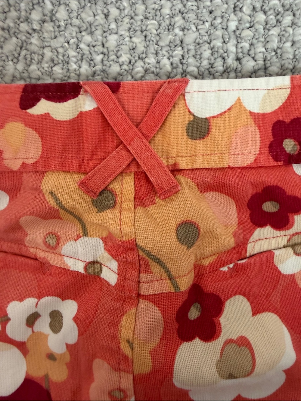 LOFT Coral-Orange Floral Skirt Size 14P summer vacation resort wear - Picture 11 of 14